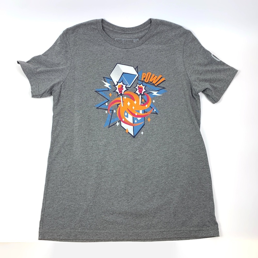 Mark Rober Glitter‎ Bomb 4.0 Pop Art T Shirt Mens Sz L Gray Short Sleeve Youtube